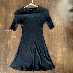 Black Zara ribbed dress